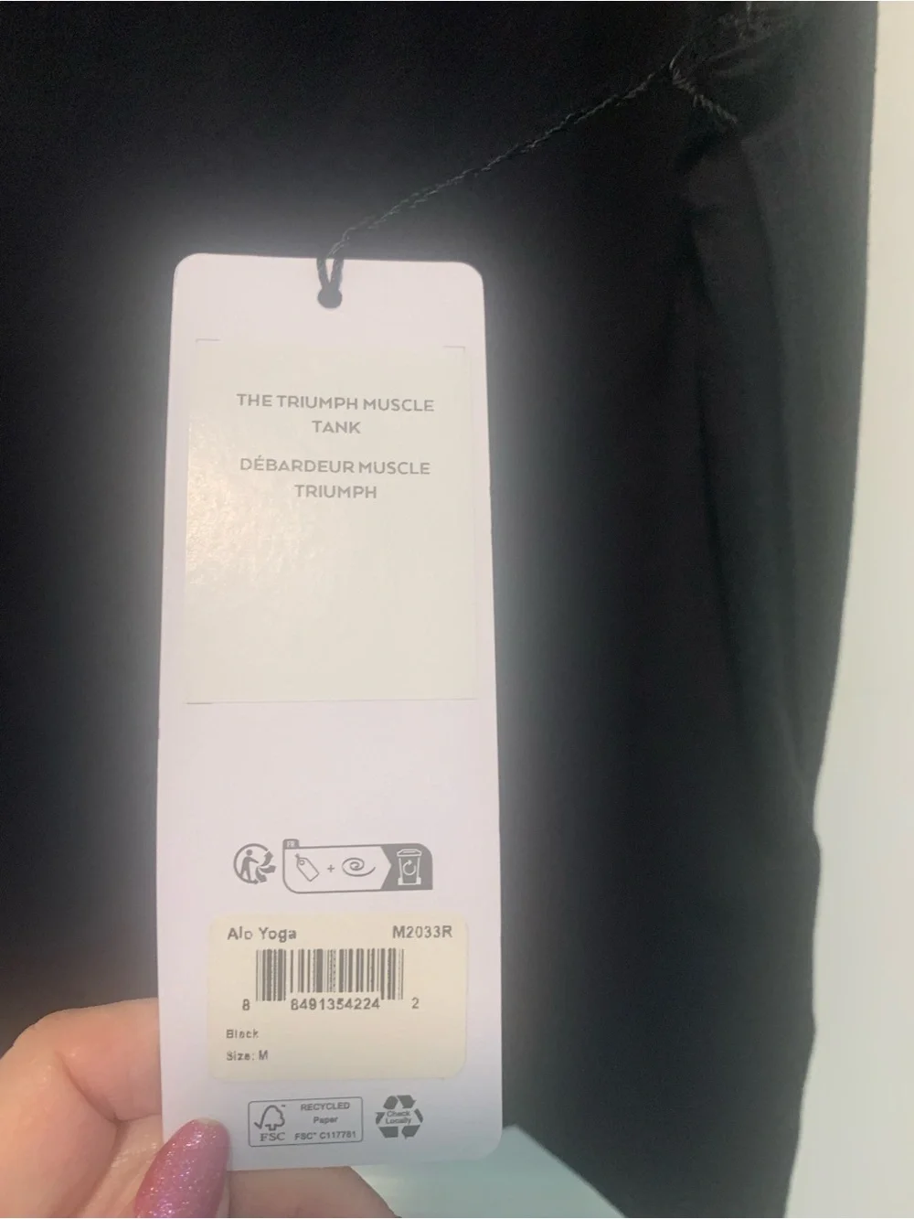 48. NWT Alo Yoga triumph muscle tank Size M